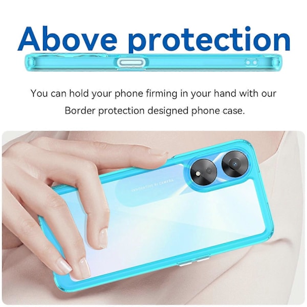 Mobilskal för Oppo A58 5G, Dammtåligt TPU+Akryl Telefonskal Skyddande Fodral Multicolor Style E