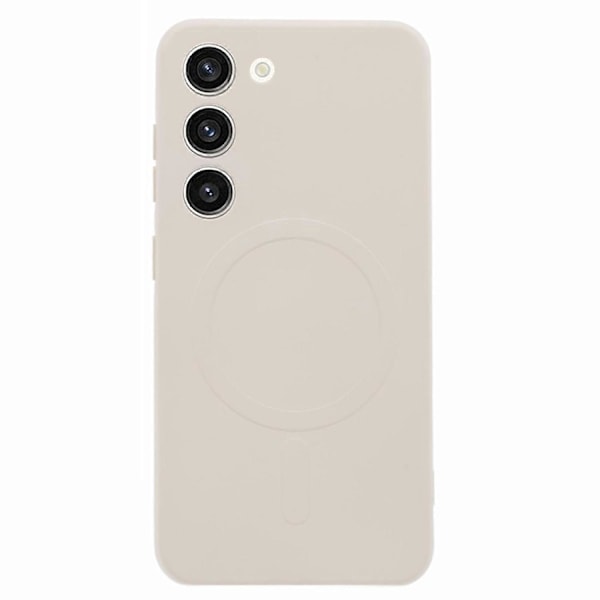 För Samsung Galaxy S23 Skal Stöttåligt TPU Telefonskal Kompatibelt med MagSafe - Svart Multicolor White