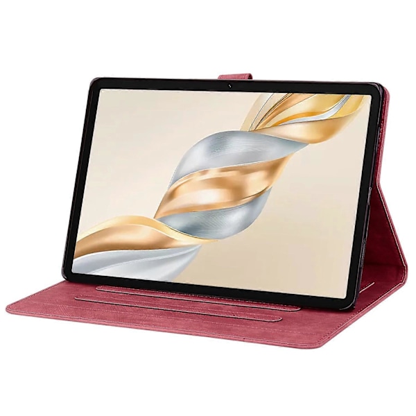 For Honor Pad X9a/Pad X9 Pro Kotelo Korttipaikat Nahkainen Tablettiteline Folio Kansi Kukka Kissa Multicolor Red