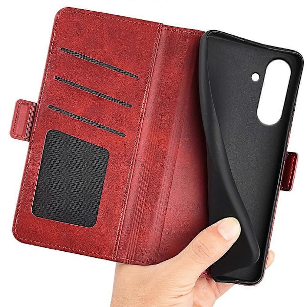 Til Samsung Galaxy A36 5G Stand Case Kalvetekstur Læder Wallet Telefon Cover Multicolor Style B