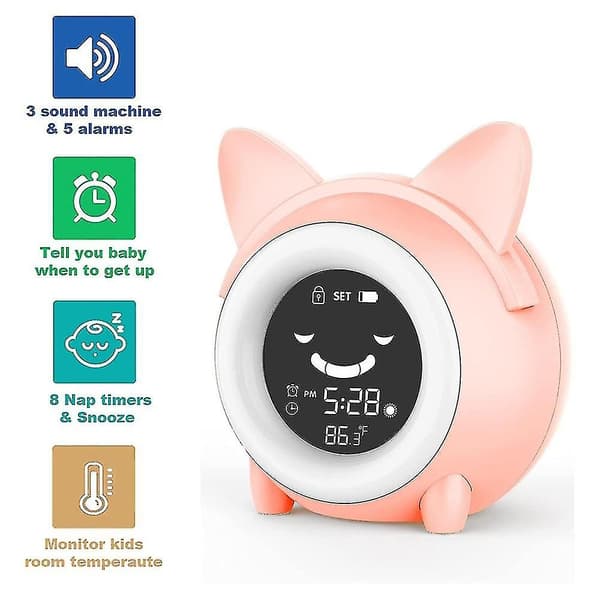 För barn sovrum barn träningsklocka för småbarn Wake UpClock nattlampor för presenter