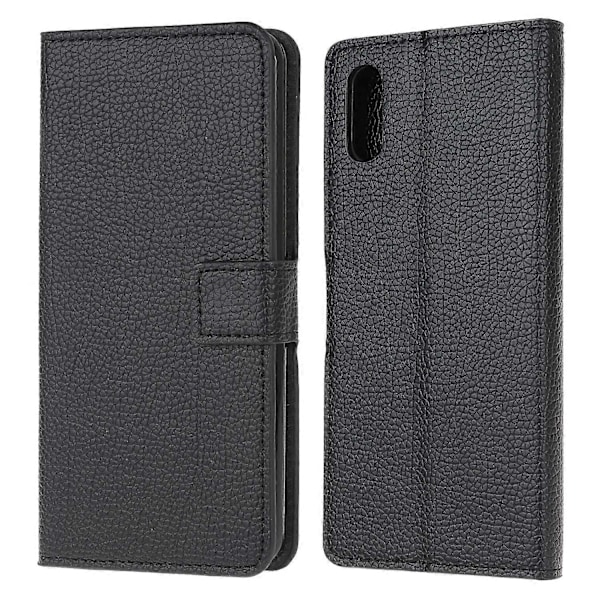 Litchi Tekstur Tegnebog Stand Læder Cover til Samsung Galaxy Xcover 5