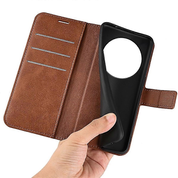 Til Xiaomi Poco C75 4G/Redmi 14R 5G/14C 4G Stand Case Anti-Scratch Kalvetekstur Læder Telefon Cover Multicolor Style F