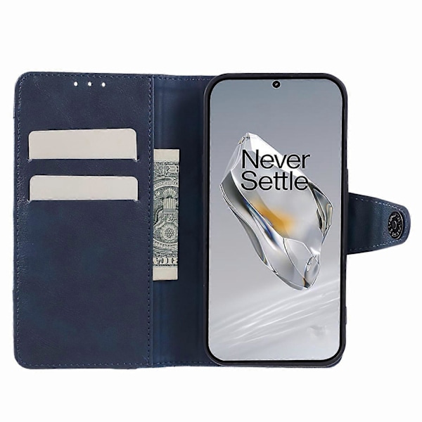 Mobilskal för OnePlus 12R 5G/Ace 3 5G PU Läder Magnetisk Plånboksfodral med Ställ Multicolor Dark Blue