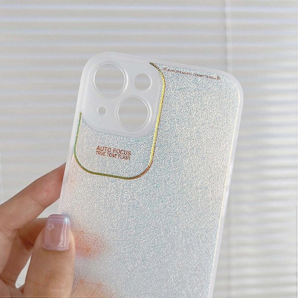 Q.COO Aurora Series til iPhone 13 Cover TPU+PET Telefon Cover med Æstetiske Detaljer Multicolor Style C
