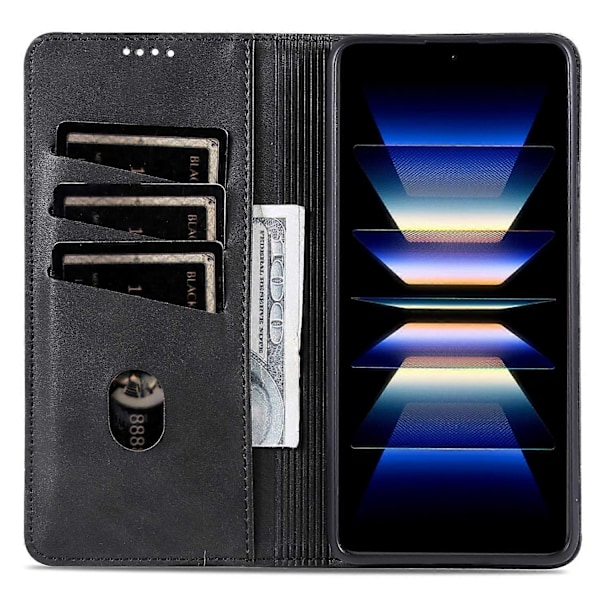 AZNS Xiaomi Redmi K70 Ultra -kotelo, lehmännahkajäljitelmä PU-nahkainen lompakkokotelo - Vihreä Multicolor Black