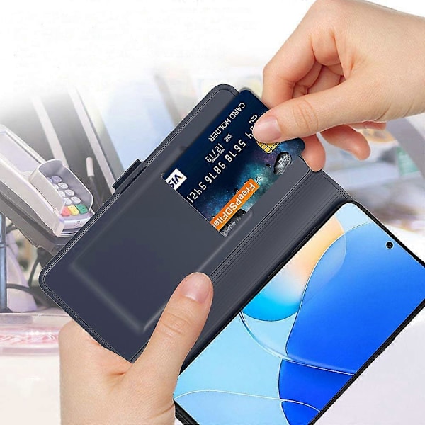 Honor 90 Folio Flip PU-nahkainen suojakotelo jalustalla ja korttipaikalla Multicolor Style C