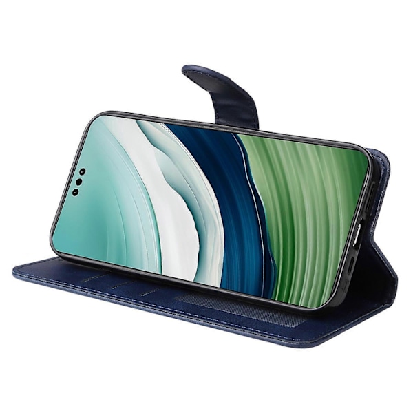 Til Huawei Mate 60 Etui Kalvetekstur Tegnebog Stativ PU Læder Slim-fit Telefoncover Multicolor Style E