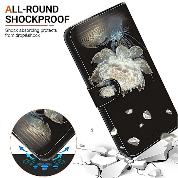 Plånboksfodral för Realme 13+ 5G Anti-Drop Läder Flip Cover Mönstertryck Multicolor Style H