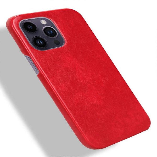 För iPhone 15 Pro Mobilskal PU Läderbelagd TPU Litchi Textur Skydd Multicolor Style E