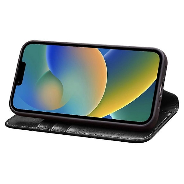 QIALINO Flip Wallet-etui i ægte læder med fuld beskyttelse og stativ til iPhone 14 Plus Multicolor Style A