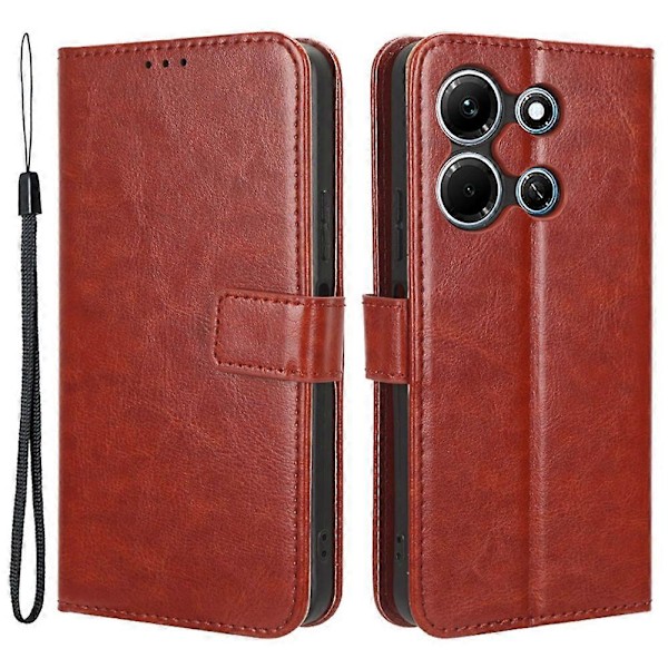 För Infinix Note 30i 4G Anti-Dust Mobilskal Plånbok Ställ PU Läder Flip Fodral Multicolor Style C