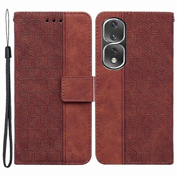 Til Honor 80 Pro 5G Fuld Beskyttelse Mobiltelefon Cover Præget Læder Telefon Etui med Stativpung Multicolor Style E