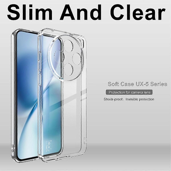 IMAK UX-5 Series Deksel for vivo X200s 5G - Støtsikker TPU Klar Slim Bakside