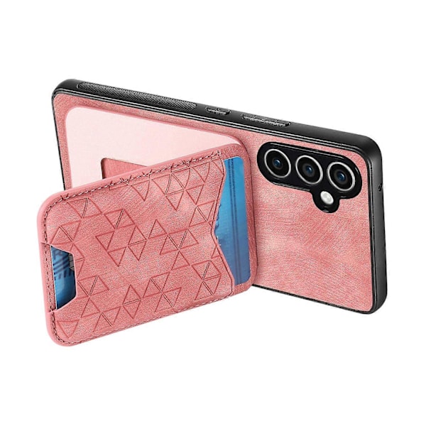 Til Samsung Galaxy S23 FE Etui med Præget Mønster Kortholder Støtteben Læder Bagcover Multicolor Style A