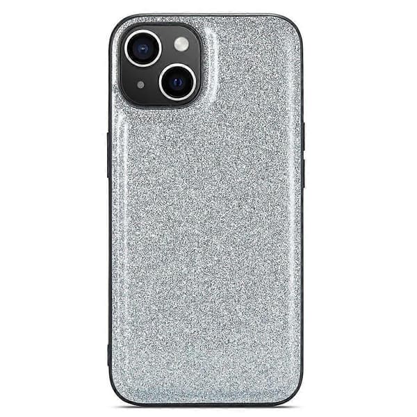 Glitterfodral för iPhone 13 PU-läder+PC+TPU Repskydd Multicolor Style B