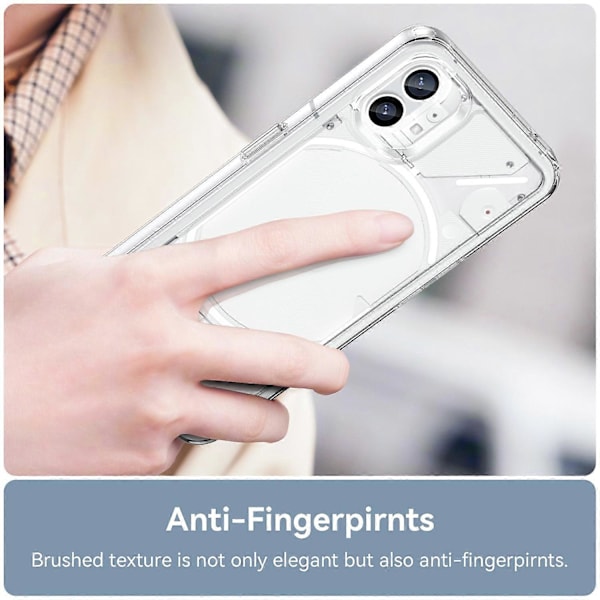 För Nothing phone (1) 5G Mobilskal TPU+Akryl Transparent Baksida (Stort Hål för Bakre Linsen)