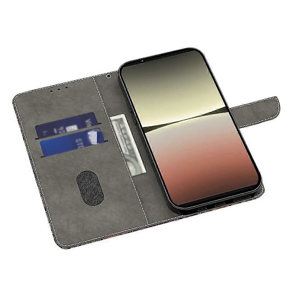 Plånboksfodral i PU-läder med 3D-mönster och ställ för Sony Xperia 1 V Multicolor Style H
