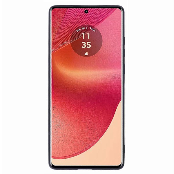 För Motorola Edge 50 Fusion 5G Mobilskal Rombsformat Självhäftande Kortfack med Ställ RFID-skydd