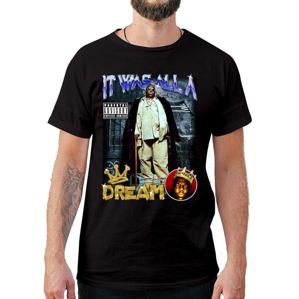 Hip Hop Rap Trap Rappare Sångare Streetwear Vintage Style It Was All A Dream T-shirts S