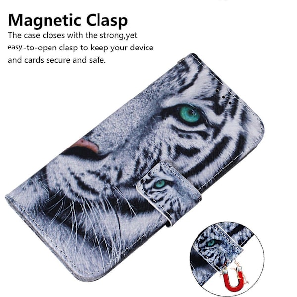 Til Xiaomi Redmi 13C 4G/13C 5G/Poco C65 4G/Poco M6 5G/13R 5G Etui PU Læder Wallet Stand Cover Multicolor Tiger