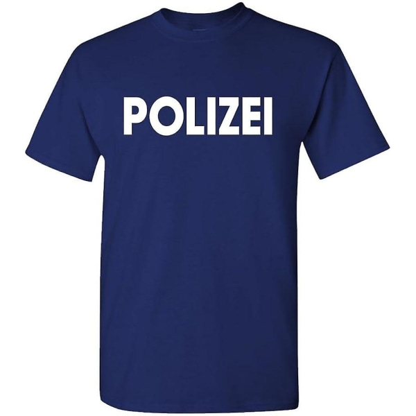 Mean Gear Polizei - T-shirt i bomull för män Navy L