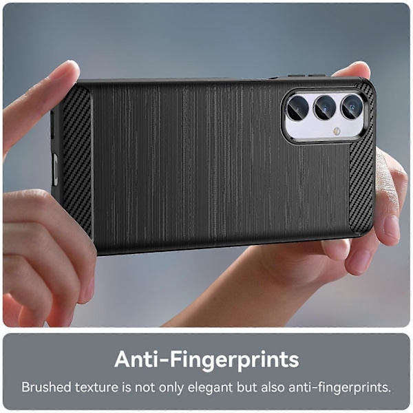 Borstat Skal för Samsung Galaxy M54 5G/F54 5G Kolfibertextur Mobilskal TPU-skydd