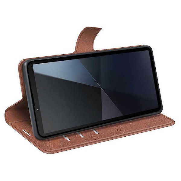 Plånboksfodral för Sony Xperia 10 VI, kalvtextur läder telefonfodral Multicolor Style F