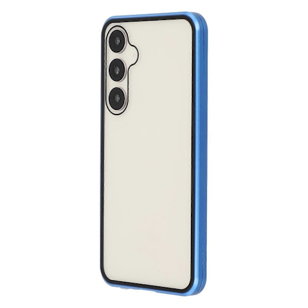 Til Samsung Galaxy S25+/S24+ Cover med Skærmbeskytter Hærdet Glas Metal Telefon Cover Magnetisk Multicolor Dark Blue