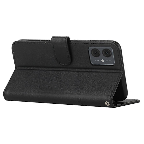 Til Motorola Moto G14 4G Etui Kalvetekstur Stødsikkert Wallet PU Læder Stand Telefon Cover Multicolor Style A