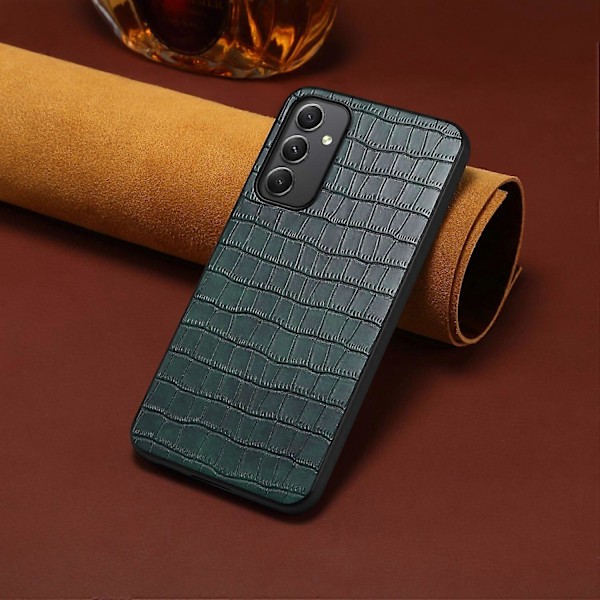 Samsung Galaxy A35 5G Nahkainen Takakuori Krokotiilikuviolla Suojaava Kotelo Multicolor Style C