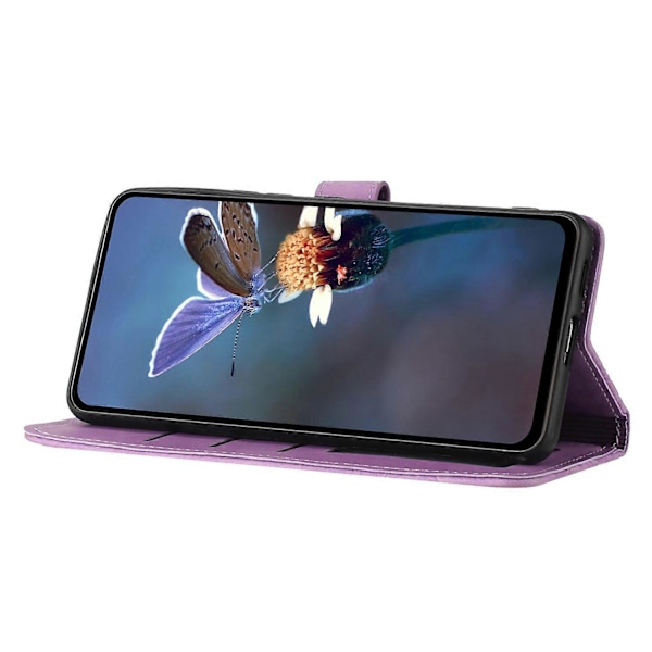 Til Samsung Galaxy A42 5G Blomstermønster Telefon Stand Case PU Læder Wallet Cover Multicolor Style B