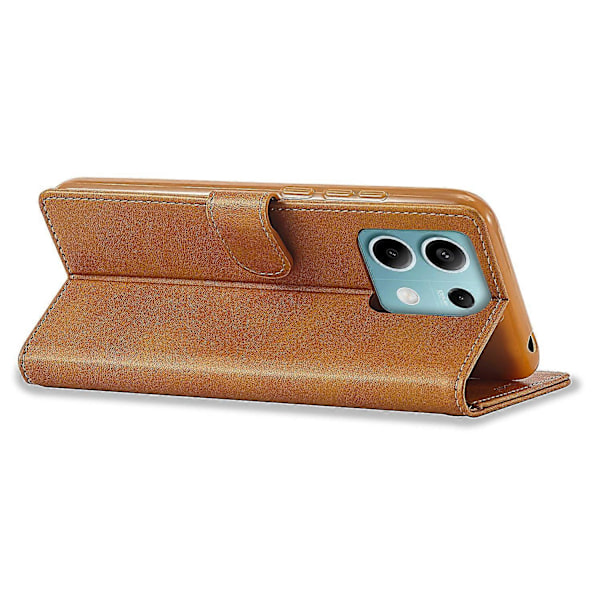 LC.IMEEKE Etui til Xiaomi Redmi Note 13 Pro 5G/Poco X6 5G, tegnebog, stativ, kalveskinds tekstur læder telefoncover Multicolor Yellow