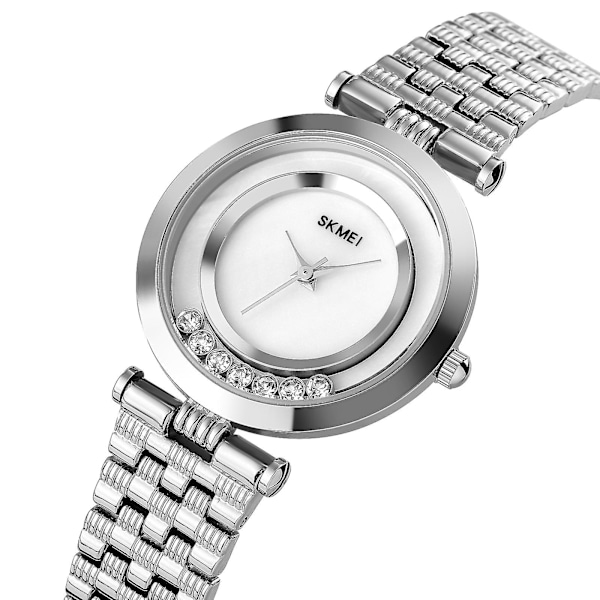Skmei 1784 Non-scale Rund Urskive Quartz Ur Til Damer Silver