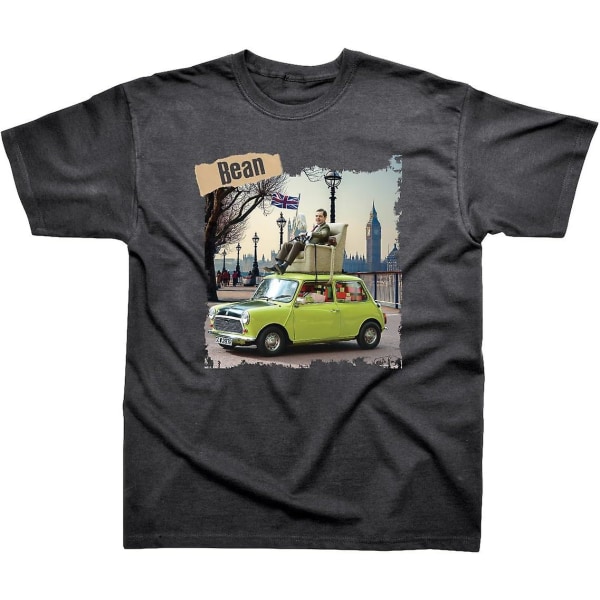 Spike Leisurewear Kortärmad unisex -T-shirt printed med klassisk Mr Bean-design på framsidan. Finns i storlekarna S - Xxl Grey XXL