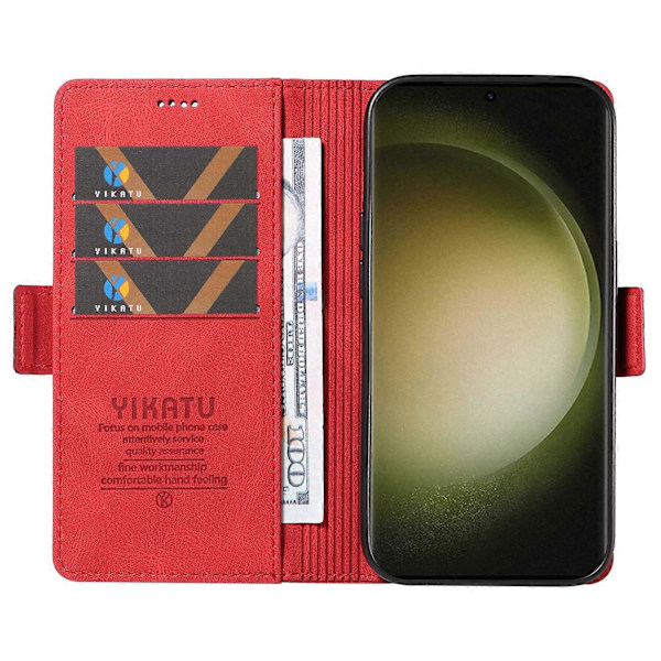 YIKATU YK-005 Telefonpung Etui til Samsung Galaxy S23 Ultra med Hudvenligt Læder og Støttefunktion Multicolor Style H