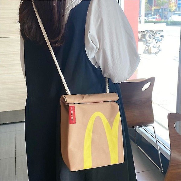 Personoitu Mcdonald's -paperikassi, saman tyylinen olkalaukku, suurikokoinen alakoulun reppu, unisex ulkoilureppu - Jxlgv Crossbody