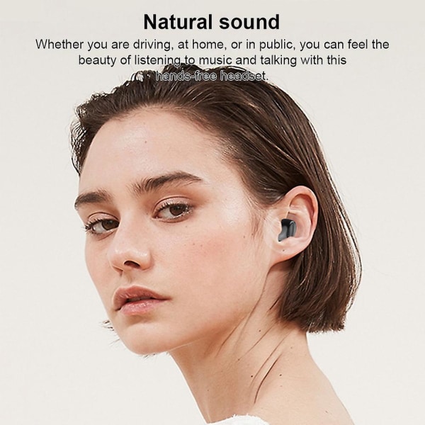 Born Pretty X6 Enkeltsidig Headset Mini Bluetooth Sport Usynlig Headset Bil Enkeltøre In-ear 5.0 Lite Headset Black