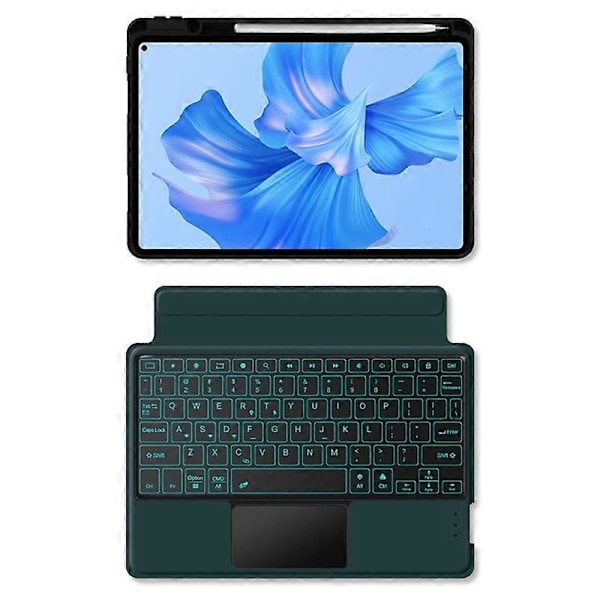 Læderetui + Bluetooth-tastatur med baggrundsbelyst trackpad til Huawei MatePad Pro 11 (2022) Multicolor Style B