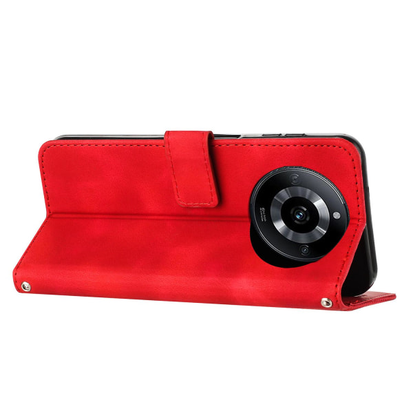 Cover för Realme 11 Pro 5g/11 Pro+ 5g, Imprint Plånbok Vikbart ställ Phone case med rem Red