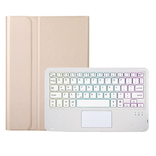 Type C A10B-AS iPad 10.9 (2022) -mallille, kynäpaikkamuotoilu, nahka + TPU-tablettitelinekotelo + irrotettava Multicolor Style B