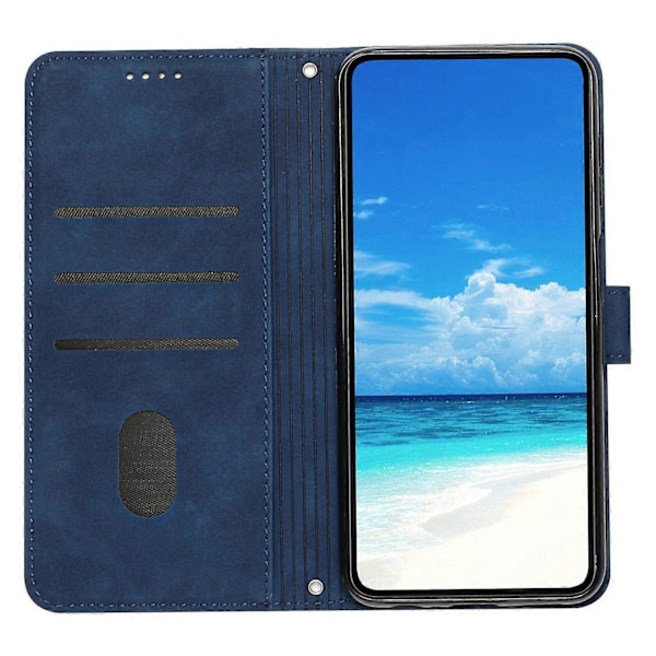 Til Oppo A60 4G Etui Hjertepræget PU Læder Wallet Telefon Cover med Rem Multicolor Style D