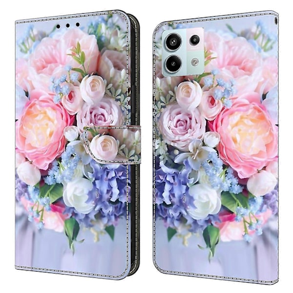 Skal för Xiaomi Redmi Note 13 Pro 5G/Poco X6 5G Fodral 3D Mönster Flip Plånbok PU Läder Telefonskydd Multicolor Style N