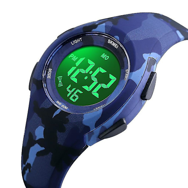 Skmei 1459 Børne Lille Elektronisk Ur Camouflage Blue