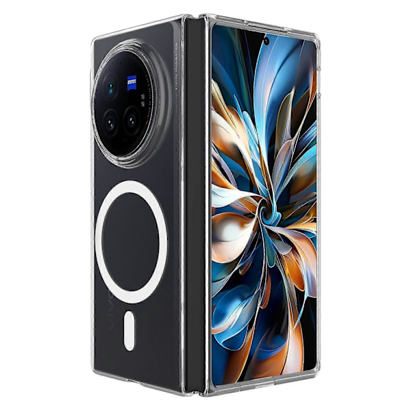 For vivo X Fold3 Deksel Kompatibelt med MagSafe TPU+Akryl Klar Telefondeksel
