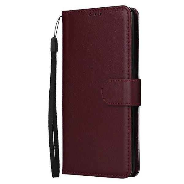 Til Oppo Reno13 Pro 5G Etui Pung Stativ Visning PU Læder Telefon Cover Multicolor Wine Red