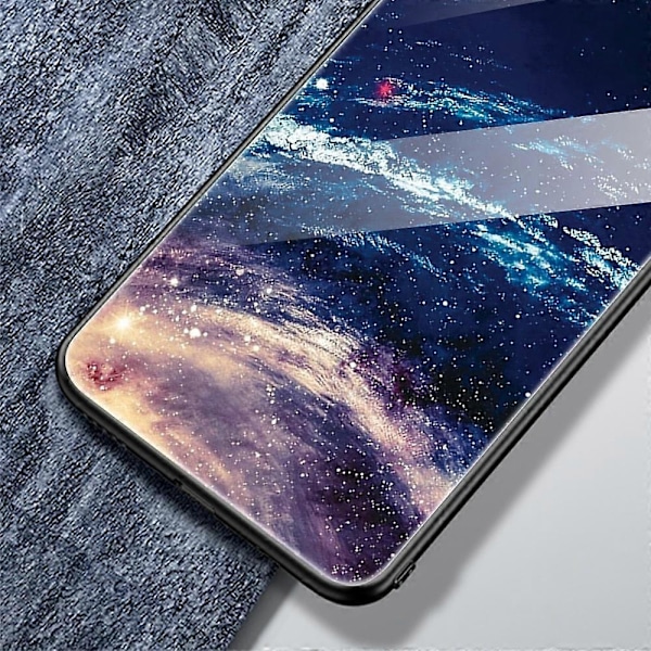 Skal för Samsung Galaxy A14 5G/A14 4G, härdat glas+PC+TPU, mönstertryck Multicolor Style H