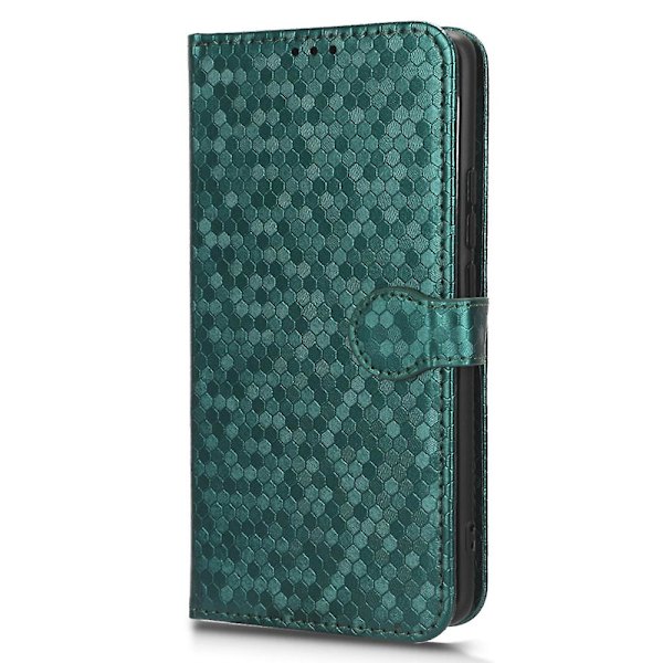 Til Oppo Reno10 Pro+ 5g PU Læder Wallet Mobil Case Dot Præget Flip Stand Telefon Cover Green