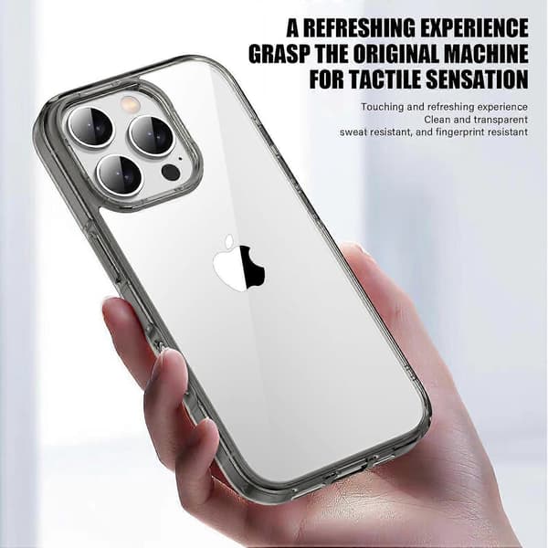 Aurora-serien Deksel til iPhone 16 Pro Max TPU+PC Krystallklart Bakdeksel - Blå Multicolor Transparent