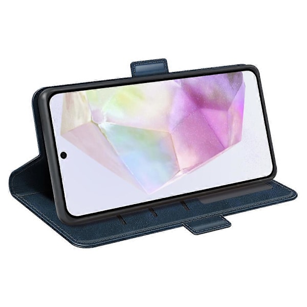 Til Samsung Galaxy A36 5G Stand Case Kalvetekstur Læder Wallet Telefon Cover Multicolor Style D